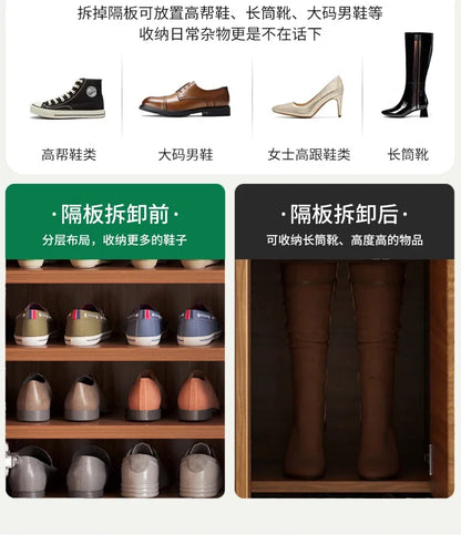 Wooden Entrance Shoe Cabinet Large Capacity Household Cabinet Balcony Foyer Cabinet IndoorZapateros Home Furniture