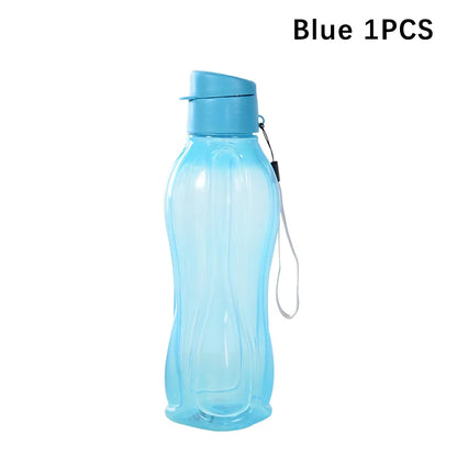 800ML Bottle Plastic Water Bottle Portable Outdoor Sports Water Cup Large Capacity Solid Color Space Cup Plastic Drinkware