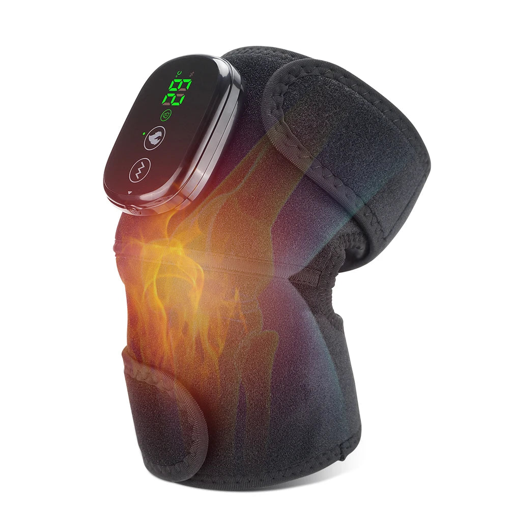 3 in 1 Electric Heating Massage Belt Knee Shoulder Vibrator Hot Compress Joint Physiotherapy Support Brace Arthritis Pain Relief