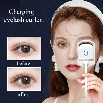 Electric Eyelash Curler USB Charging Model Fast Heating Portable Eye Lash Perm Shaping and Lasting Curling Thermal Eyelash Clip