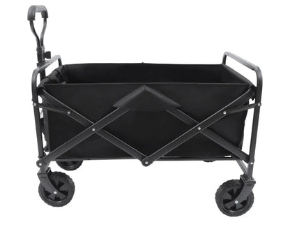 176LBS Camping Trolley Heavy Duty Festival Cart Big Wheels Beach Trolley Cart w/Adjustable Handle & Drink Holders Wheels