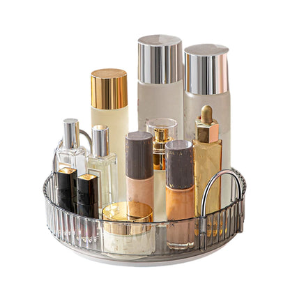 360 Degree Rotation Make Up Organizer Box Transparent Fashion Cosmetic Organizer Multi-Function Detachable Dressing Table