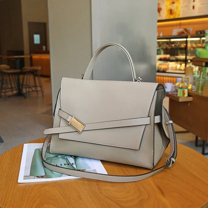 2024 high quality leather tote bags women square handbags luxury designer commuter shoulder crossbody bag large capacity