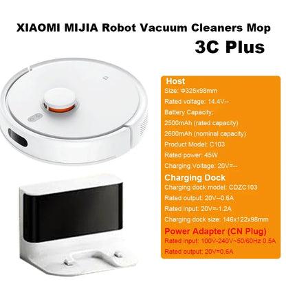 XIAOMI MIJIA Robot Vacuum Cleaners Mop 3C Upgrade Your Cleaning Game with XIAOMI MIJIA Robot Vacuum Cleaners Mop 3C Plus