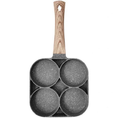 1 PCS Maifan Stone Four-Hole Omelette Pan Bottom Nonstick Egg Pan Mini Frying Pan Breakfast Pan Kitchen Artifact Frying Meat Pot