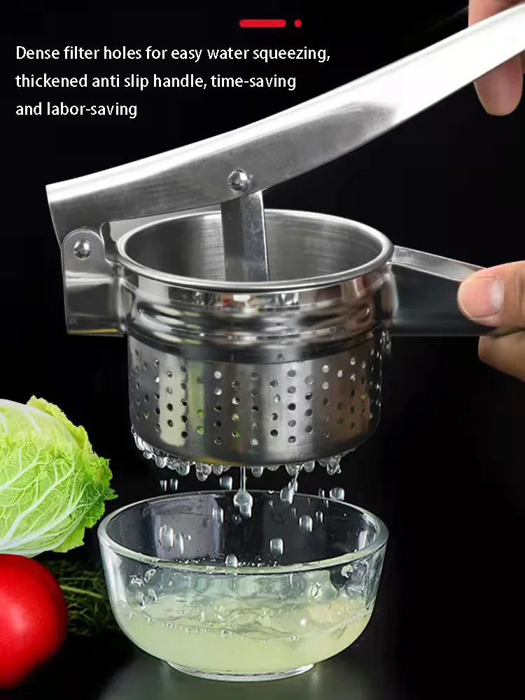 304 Stainless Steel Manual Juicer Lemon Squeezer Household Potato Masher Garlic Squeezer Vegetable Squeezer