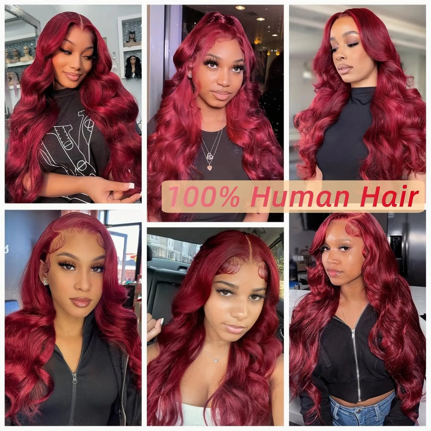 13x4 99J Burgundy Lace Front Wig Body Wave Colored Transparent Lace Wig 13x6 360 Lace Frontal Wig Human Hair Wigs Red Wigs Remy