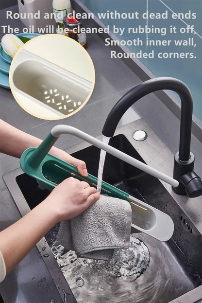 Telescopic Sink Shelf Kitchen Sinks Organizer Soap Sponge Holder Sink Drain Rack Storage Basket Kitchen Gadgets Accessories Tool