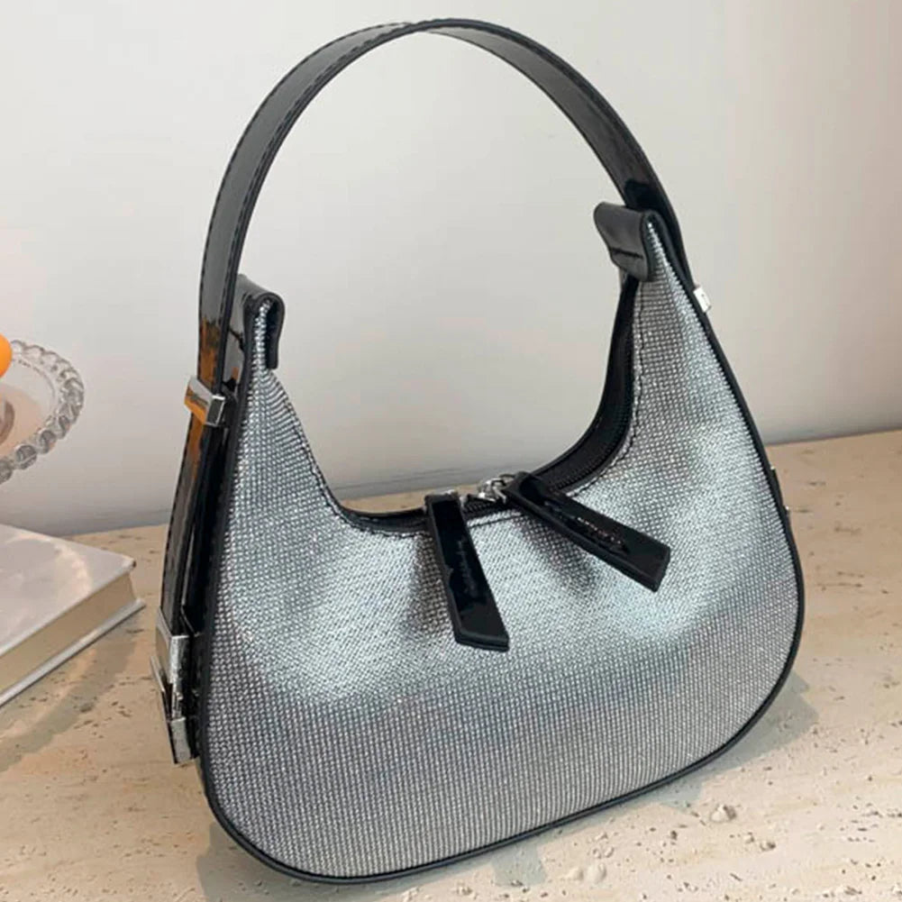 2025 Trend Armpit Purses High-end Women's Shoulder Bag Y2K Crescent Bag Ladies Luxury Design Top Handle Handbag Small Tote Bags