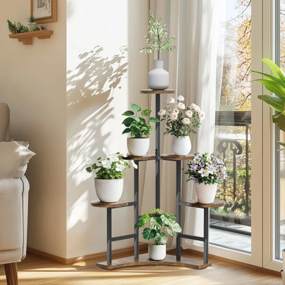 5 Tiered Tall Corner Plant Stand Multiple Potted Flower Holder Organizer Rack for Balcony Garden Planters