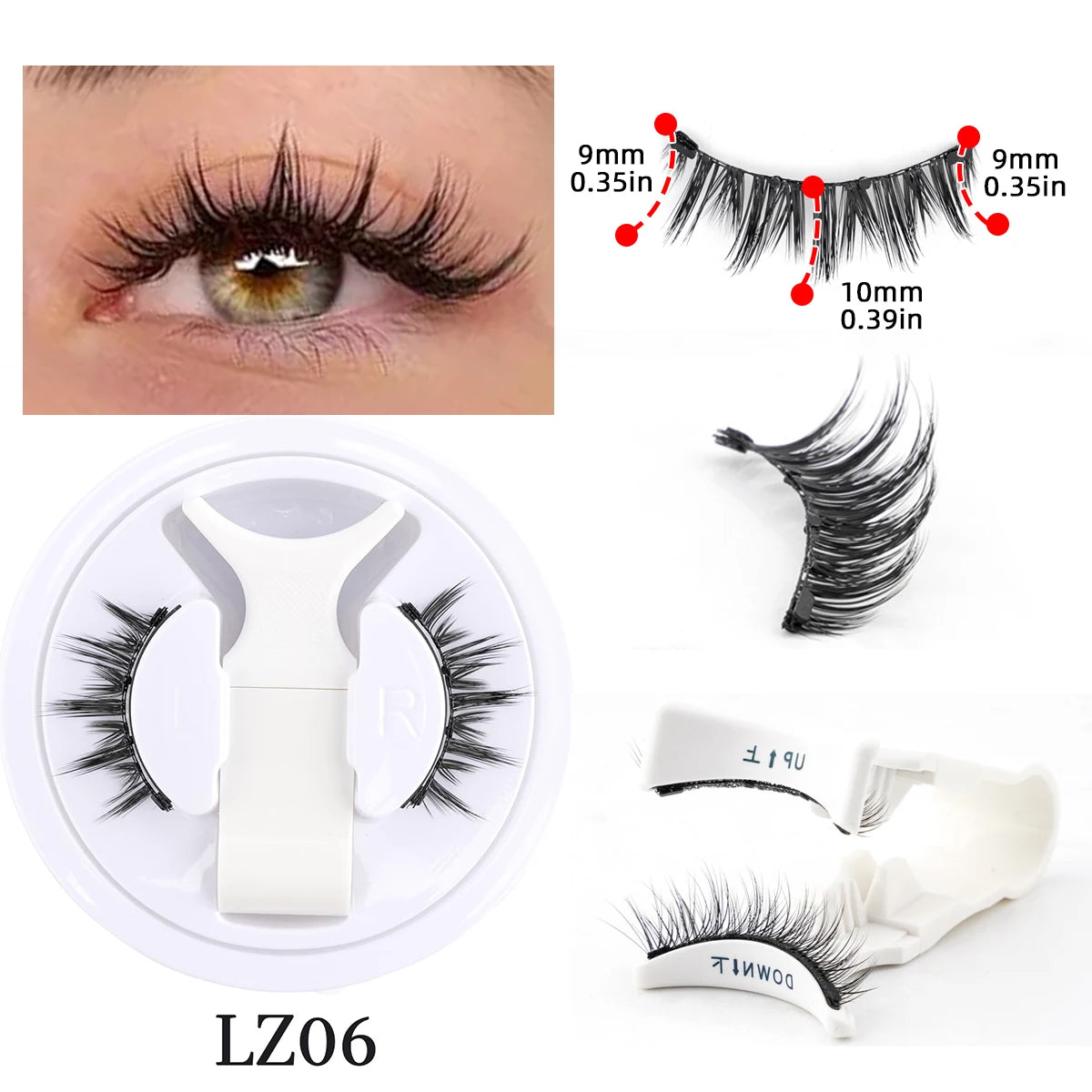 New 1 Pair Magnetic Eyelashes Set Fluffy Mink Lashes 5 Styles Reusable Magnetic Eyelash and Tweezers Kit Lash Extensions Makeup