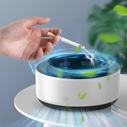 Small Multifunctional Air Purifier and Ash Tray for Home Office with Negative Ion Enhancement and Detachable Design