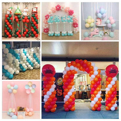 2Sets Birthday Balloon Column Kit Clear Balloons Arch Stand With Base And Pole For Wedding Decoration Birthday Baby Shower Party