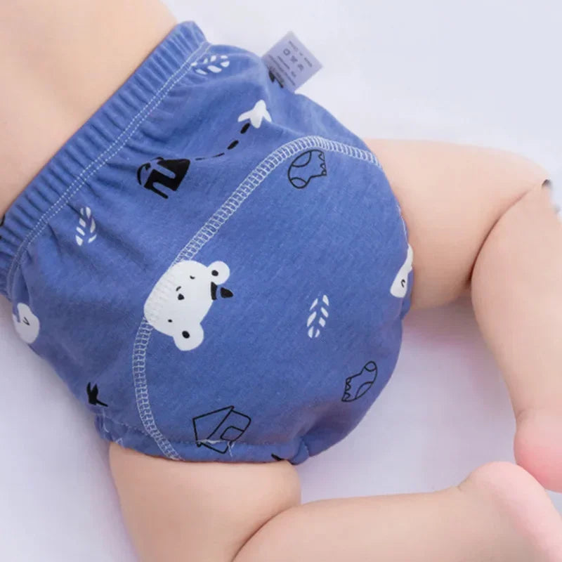 6 Layers of Waterproof and Reusable Cotton Baby Training Pants Baby Shorts Underwear Baby Diapers Diapers Underwear Diaper