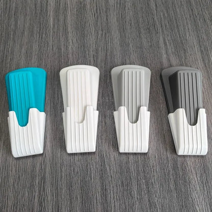 2Pcs Safety Silicone Door Stop Stoppers Block Wedge Doorstops Door Stopper Home Office Door Rear Retainer Anti-collision Stop