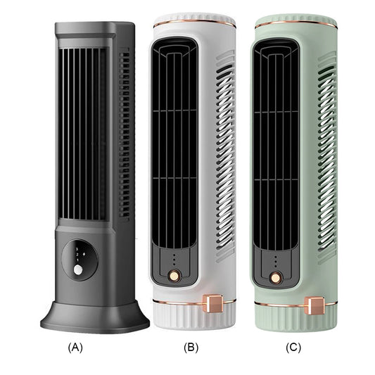 Desk Tower Fan USB Rechargeable 3 Speeds Quiet Air Cooler Tabletop Air Conditioner Vertical Horizontal Electric Fan