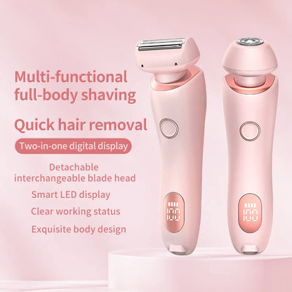 2 in 1 Waterproof Double Head Female Electric Epilator Body Hair Trimmer Kit Hair Removal Lady Shaver for Women