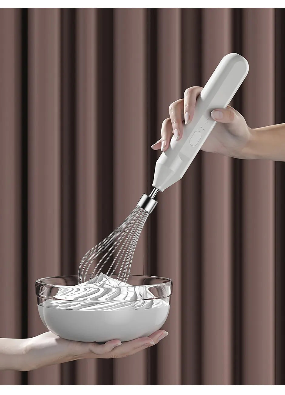 1 PCS Electric Milk Frother Handheld Egg Beater Coffee Milk Drink Egg Mixer Foamer Foamer Household Kitchen Cooking Tool