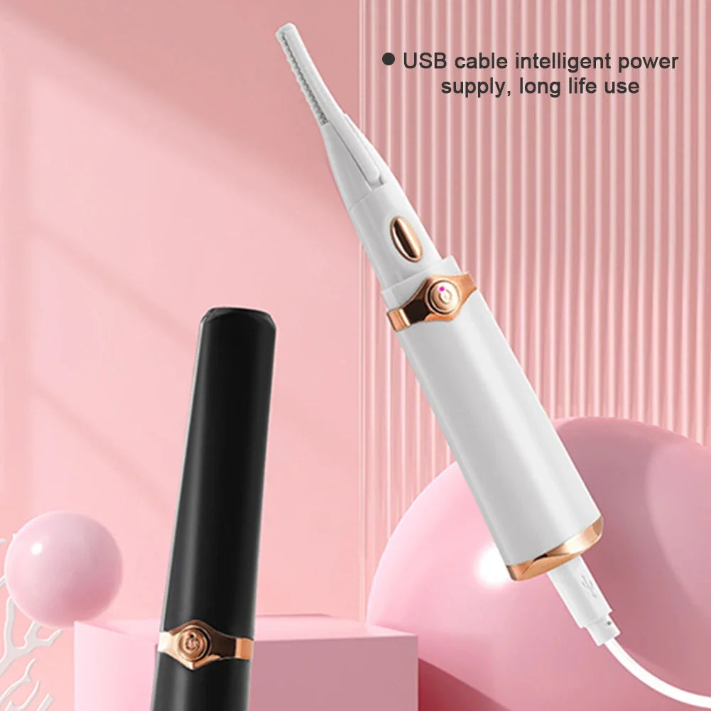 Electric Eyelash Curler Fast Heating Eyelash Curler Long Lasting Natural Eyelash Comb Professional Portable Heated Curling Brush