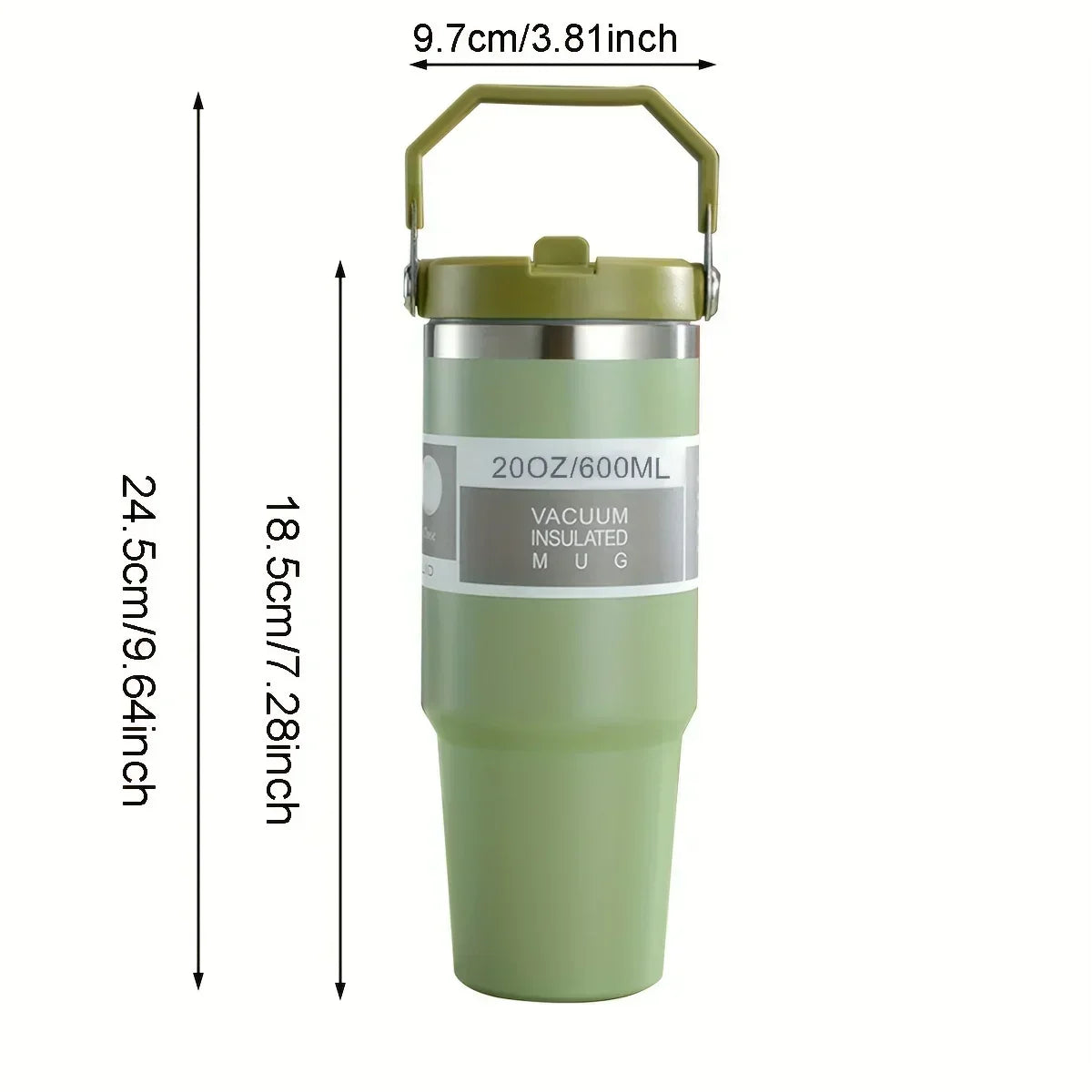 900ml Portable Car Cup Stainless Steel Thermos Cup with Straw Travel Sports Water Bottle With Handle Cover Coffee Vacuum Flask