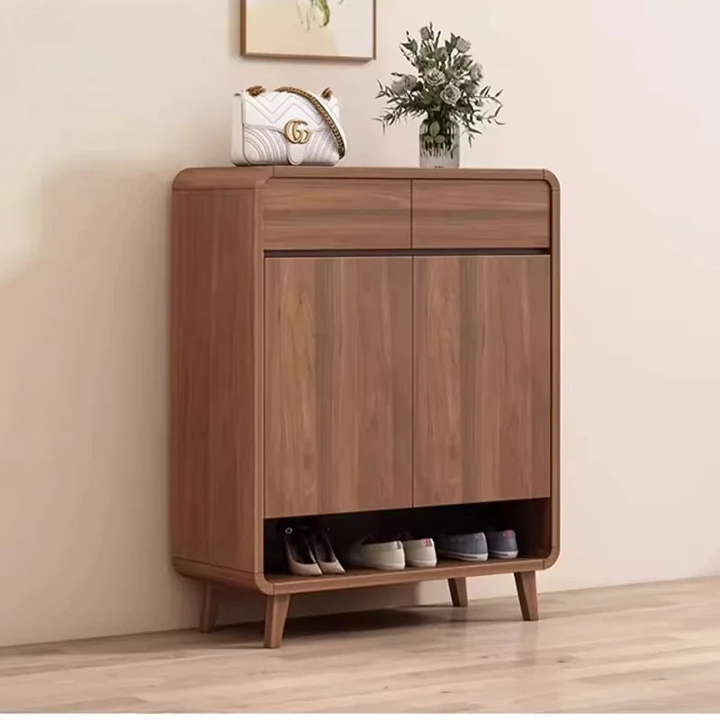 Wooden Entrance Shoe Cabinet Large Capacity Household Cabinet Balcony Foyer Cabinet IndoorZapateros Home Furniture