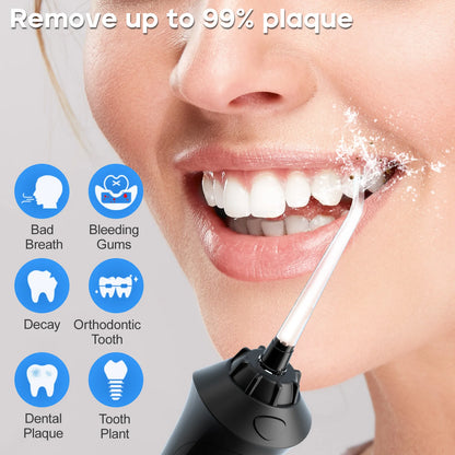 SEAGO New Oral Dental Irrigator Portable Water Flosser USB Rechargeable 3 Modes DIY Mode IPX7 Water for Cleaning Teeth SG833