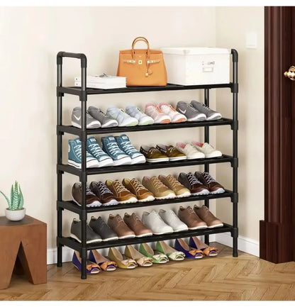 Simple Metal Shoe Rack Multilaye Metal Shoes Rack Space Saving And Simple Shoes Shelves Cabints Space Black Elevated Shoe Racks