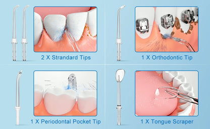 SEAGO New Oral Dental Irrigator Portable Water Flosser USB Rechargeable 3 Modes DIY Mode IPX7 Water for Cleaning Teeth SG833