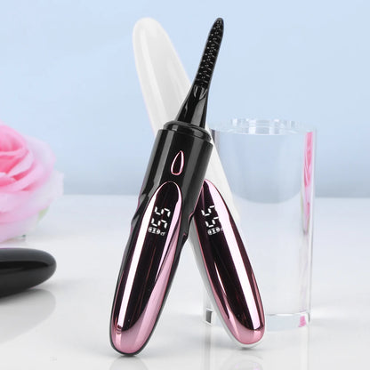 Heated Eyelash Curler 24H Long Lasting Electric Eyelash Curler 4 Temp Settings Eyelash Clip USB Rechargeable Makeup Accessories