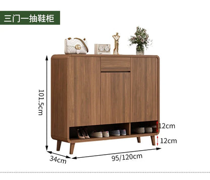 Wooden Entrance Shoe Cabinet Large Capacity Household Cabinet Balcony Foyer Cabinet IndoorZapateros Home Furniture