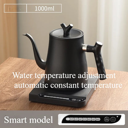 Coffee and Tea Kettle - Stainless Steel Kettle Water Boiler Electric Gooseneck Kettle - Pour-Over Portable Kettle  Samovar