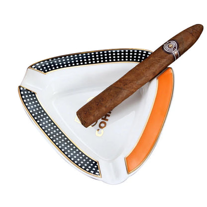 Galiner Cigar Ashtray Ceramic Portable 3 Holder Cigars Ash Tray Home 50th Aniversary Accessories Cigar Gadgets