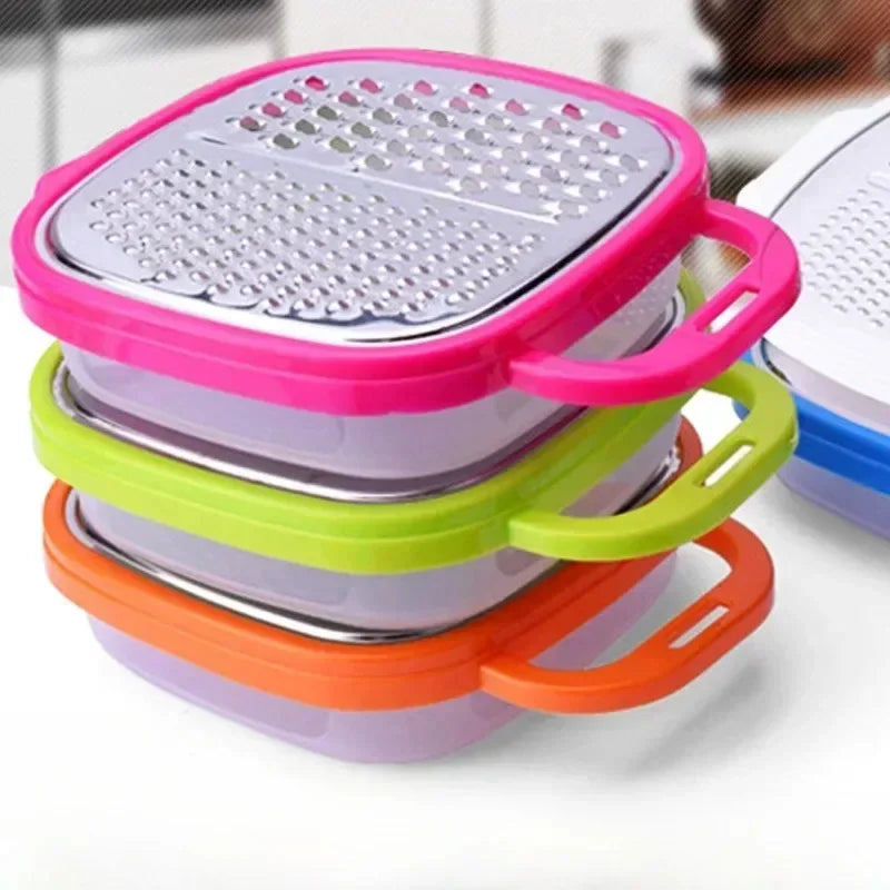 Plastic Manual Vegetable Chopper Slicer Cheese Carrot Shredder 3-in-1 Potato Grater French Fry Cutter Kitchen Fruit Accessories