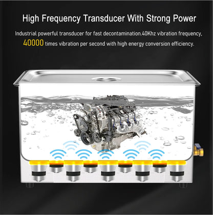 30L Industrial Ultrasonic Cleaner 900w Long Tank Driver Motherboard Automotive Metal Ultra Sonic Cleaner Vinyl Records Washer