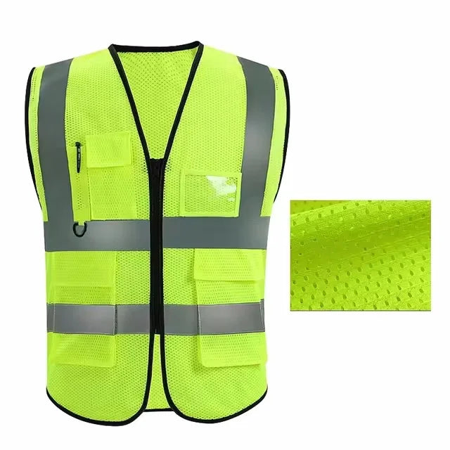 High Visibility Reflective Vest Working Clothes Motorcycle Cycling Sports Outdoor Reflective Safety Clothing Reflective Jacket