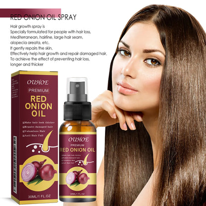 Red Onion Hair Growth Essential Oil Hair Care Spray Prevent Hair Loss Nourish Hair Roots Improve Hair Texture Hair Care Products