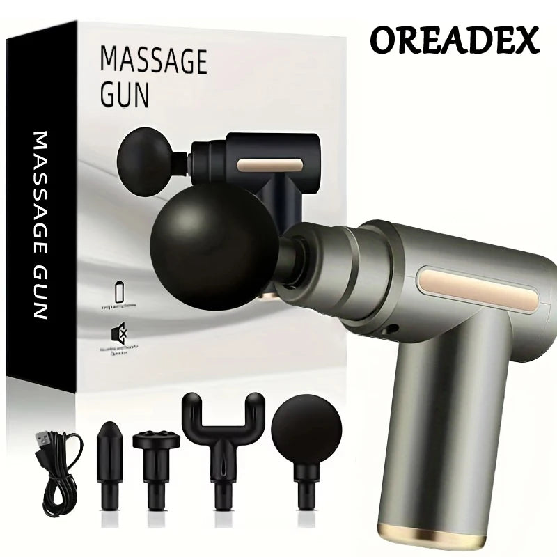 Portable Fascia Gun Tap Massager Body Back and Neck Leg 6 Speed USB Charging Handheld Tap Massager