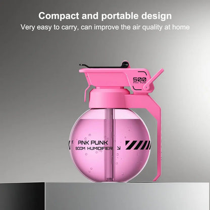 2025 New Grenade Air Humidifier Aroma Diffuser Decorative Cyberpunk Grenade Essential Oil Aromatherapy Humidifier for Home