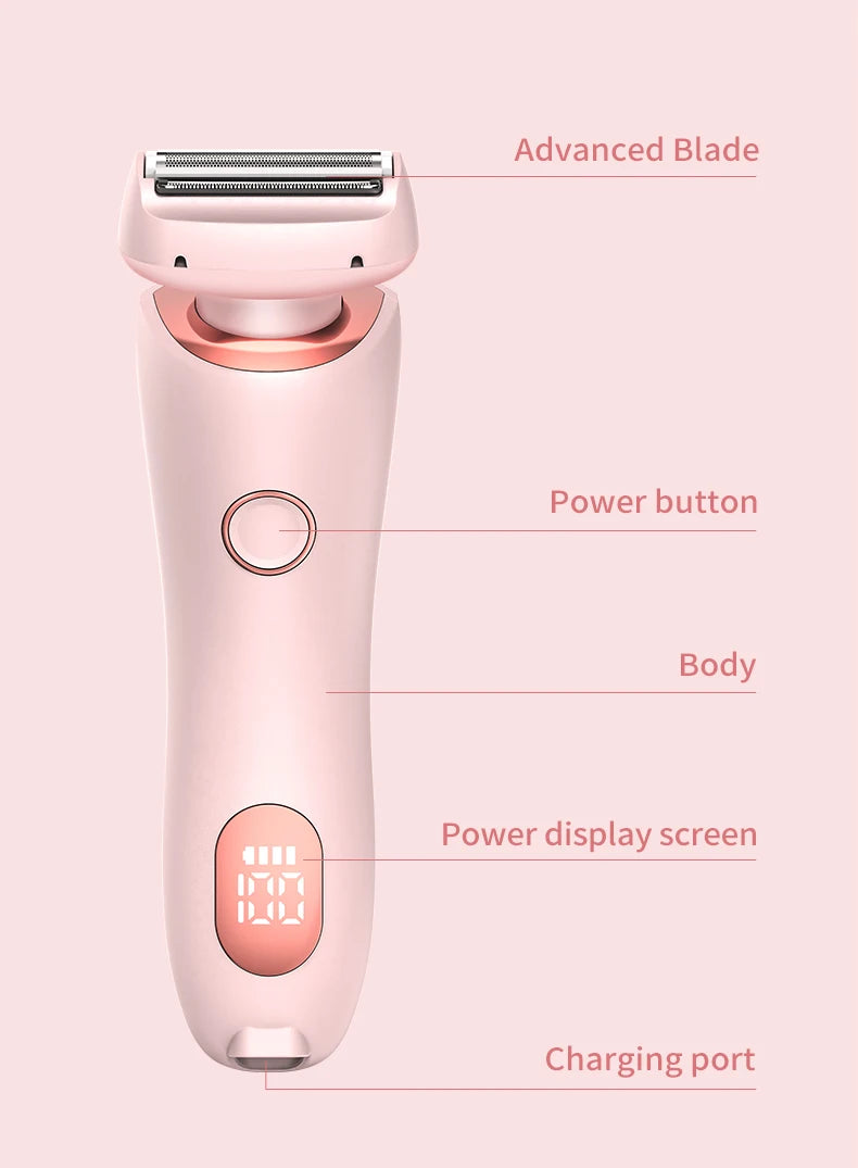 2 in 1 Waterproof Double Head Female Electric Epilator Body Hair Trimmer Kit Hair Removal Lady Shaver for Women