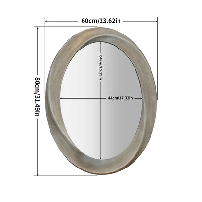 Oval Wall Mirror Beveled Edge Beautiful Curve Frame Accent Mirrors Baroque Gold Bathroom Mirror Vanity Mirror