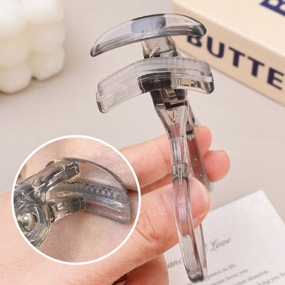 Professional Eyelash Curler Frameless One-clip Curling Comb Tooth Eyelash Curler with Refill Pad Long-lasting Shaping Lash Tools