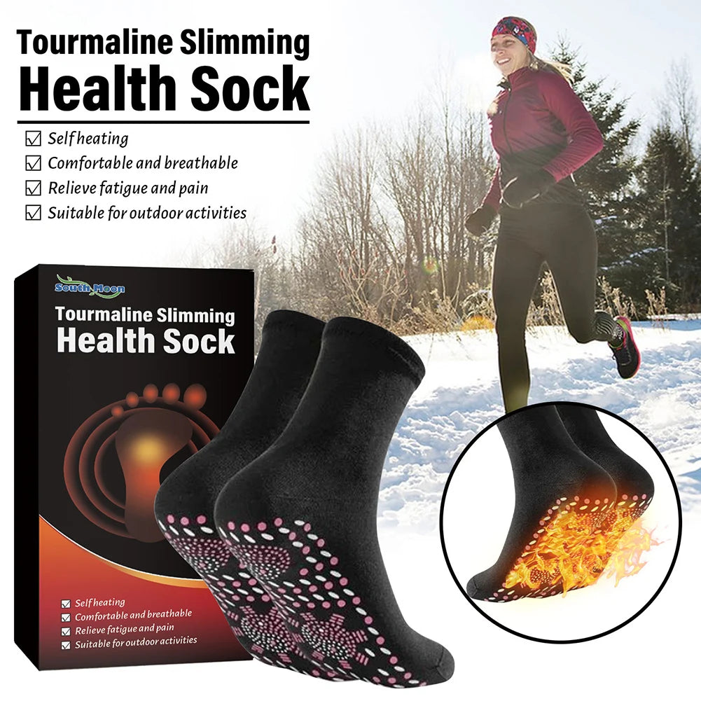 Winter Warm Self Heated Massage Socks Therapy Non-slip Therapy Massage Socks Comfortable Arch Support for Camping Hiking Skiing