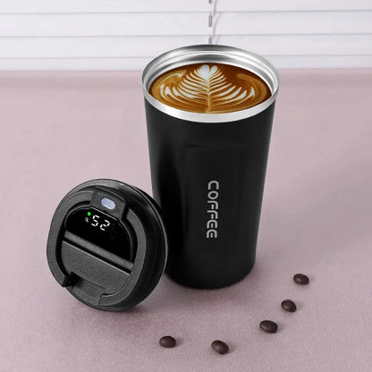 450ml Thermos Bottle Smart Display Temperature 316 Stainless Steel Vacuum Cup Office Coffee Cup Business Portable Thermal Mug