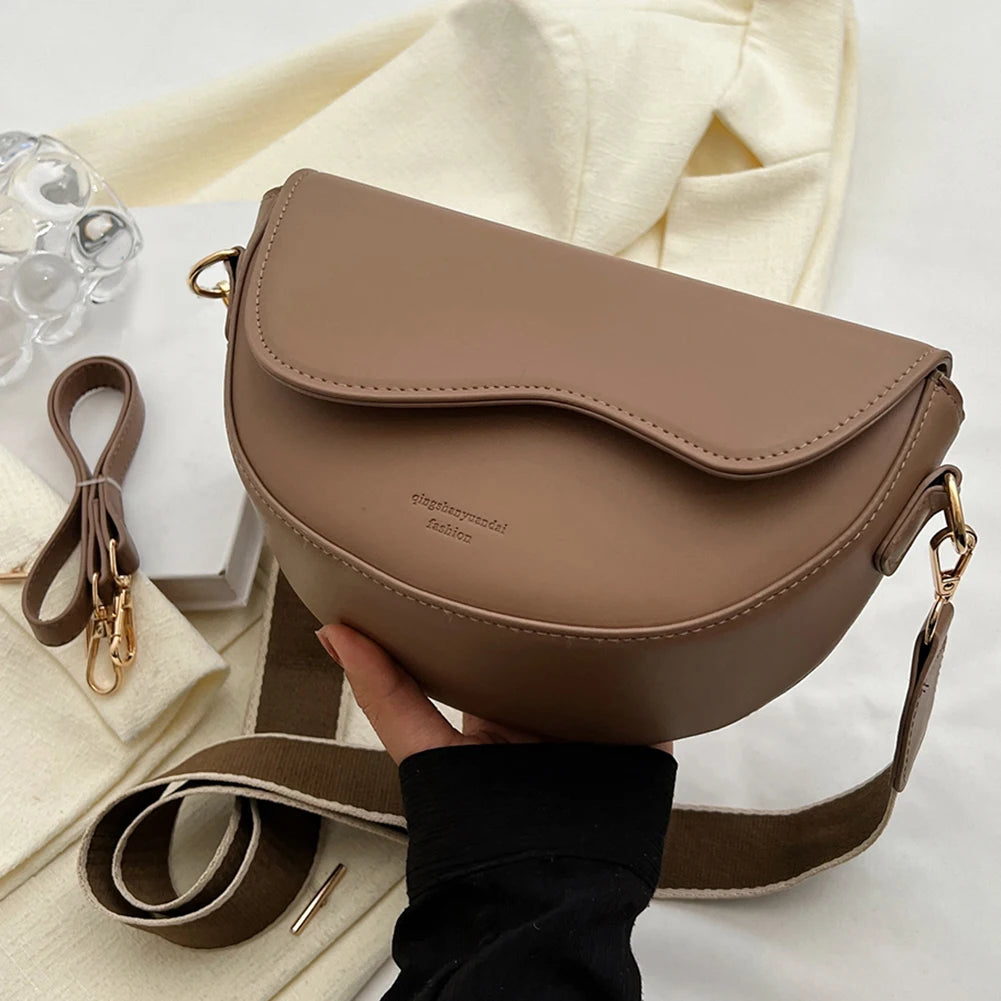 Women Saddle Armpit Bag Versatile Satchel Hobo Bag Casual Crossbody Sling Bag Leather Shoulder Bag Fall Winter Purse