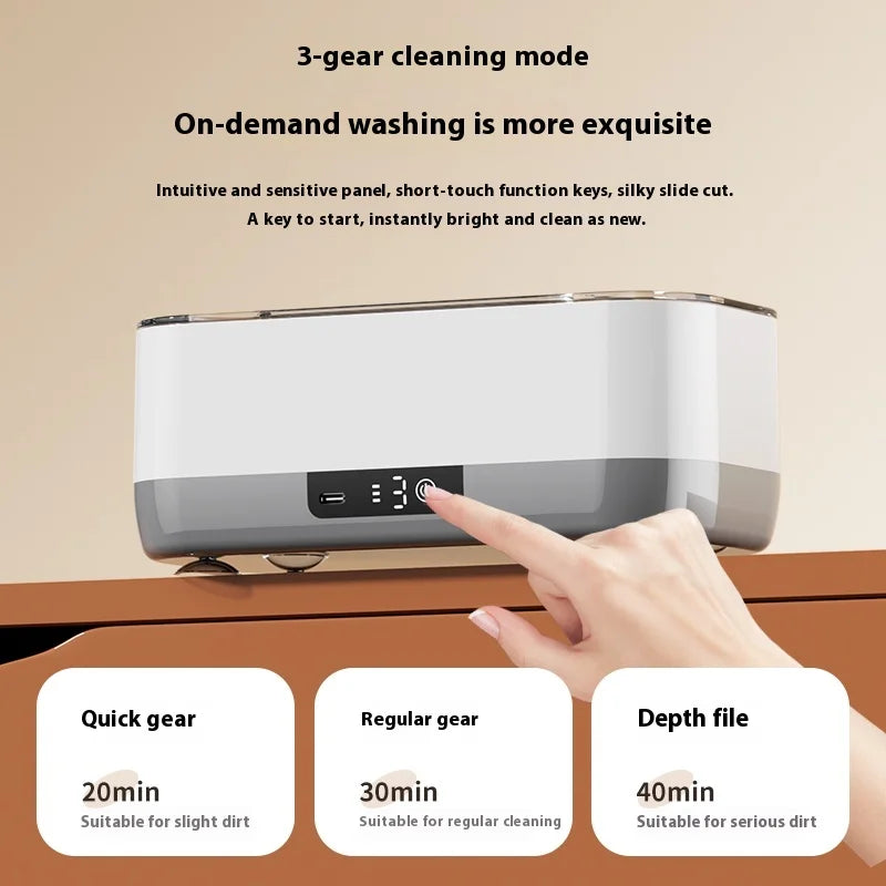 Ultrasonic Cleaning Machine USB Rechargeable High Frequency Vibration Wash Cleaner Jewelry Glasses Braces Cleaner