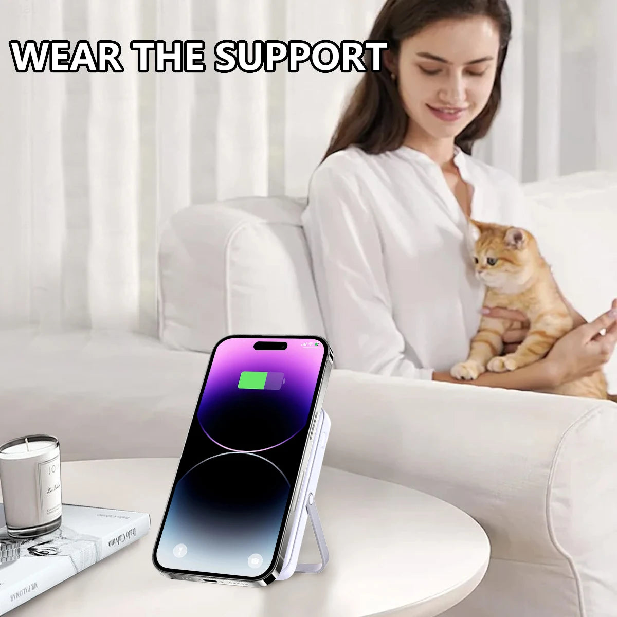 Wireless Magnetic power bank Wireless fast charging up to 22.5w with LED digital power display