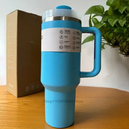 2025 new  Large Capacity 40Oz Stainless Steel Vacuum Flask - Insulated Tumbler Cup with Lids and Straws, Perfect for Travel