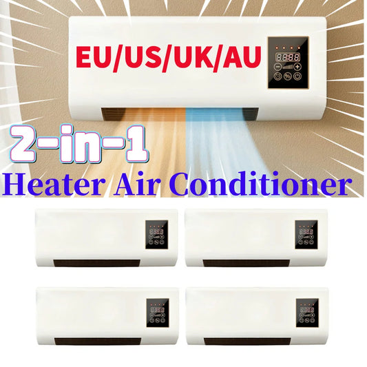 2-in-1 Electric Heater Air Conditioner Smart Constant Temperature Wall Mounted 1800W Air Conditioning Fan With Remote Control