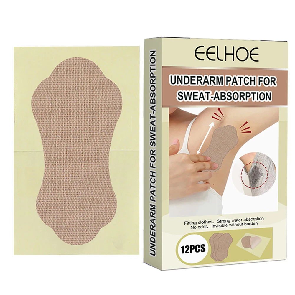 Underarm Absorb Patch Armpits Sweat Sticker Absorbing Sweat for Women Men 12pcs Strong Anti Perspiration Foot Sticker Patch