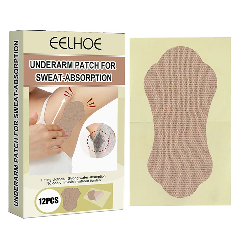 Underarm Absorb Patch Armpits Sweat Sticker Absorbing Sweat for Women Men 12pcs Strong Anti Perspiration Foot Sticker Patch